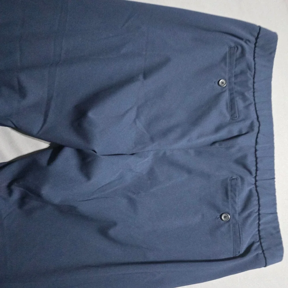 Bonobos Performance Chino Pants Mens XL Navy Blue Elastic Drawstring golf travel